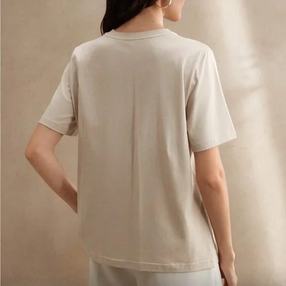 Beige Palm tree Embellished Women's Top - Picture 5 of 6